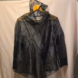 Sheer Black Hooded Top Womens (Janni #2)